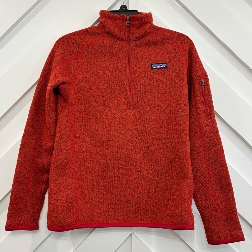 Patagonia Women's Better Sweater 1/4 Zip Pullover In Ramble Red Size Small